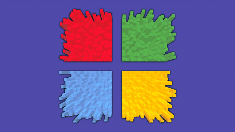 Four Colored Blocks