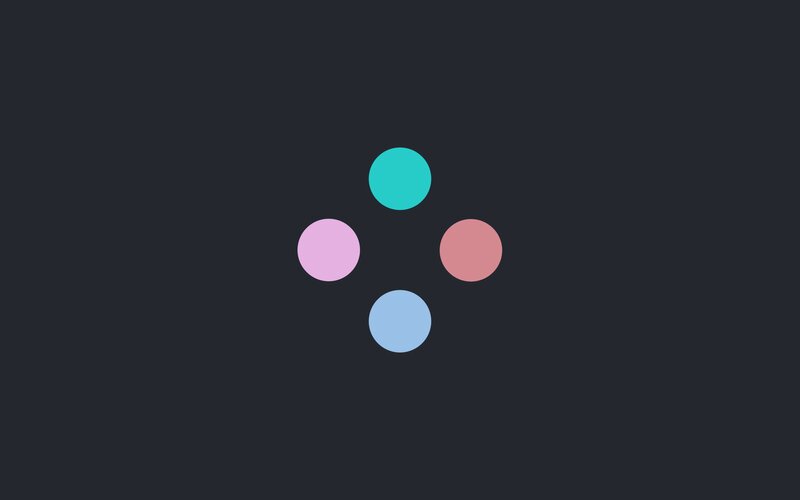 Four Colored Circles — Teal