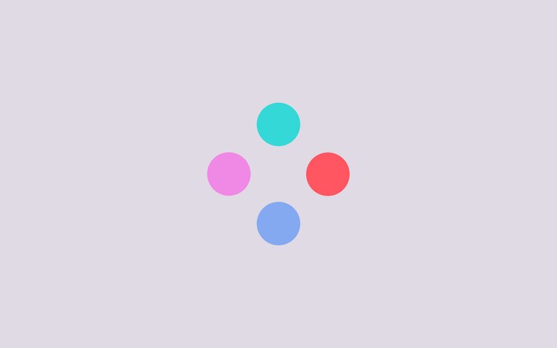 four colored circles