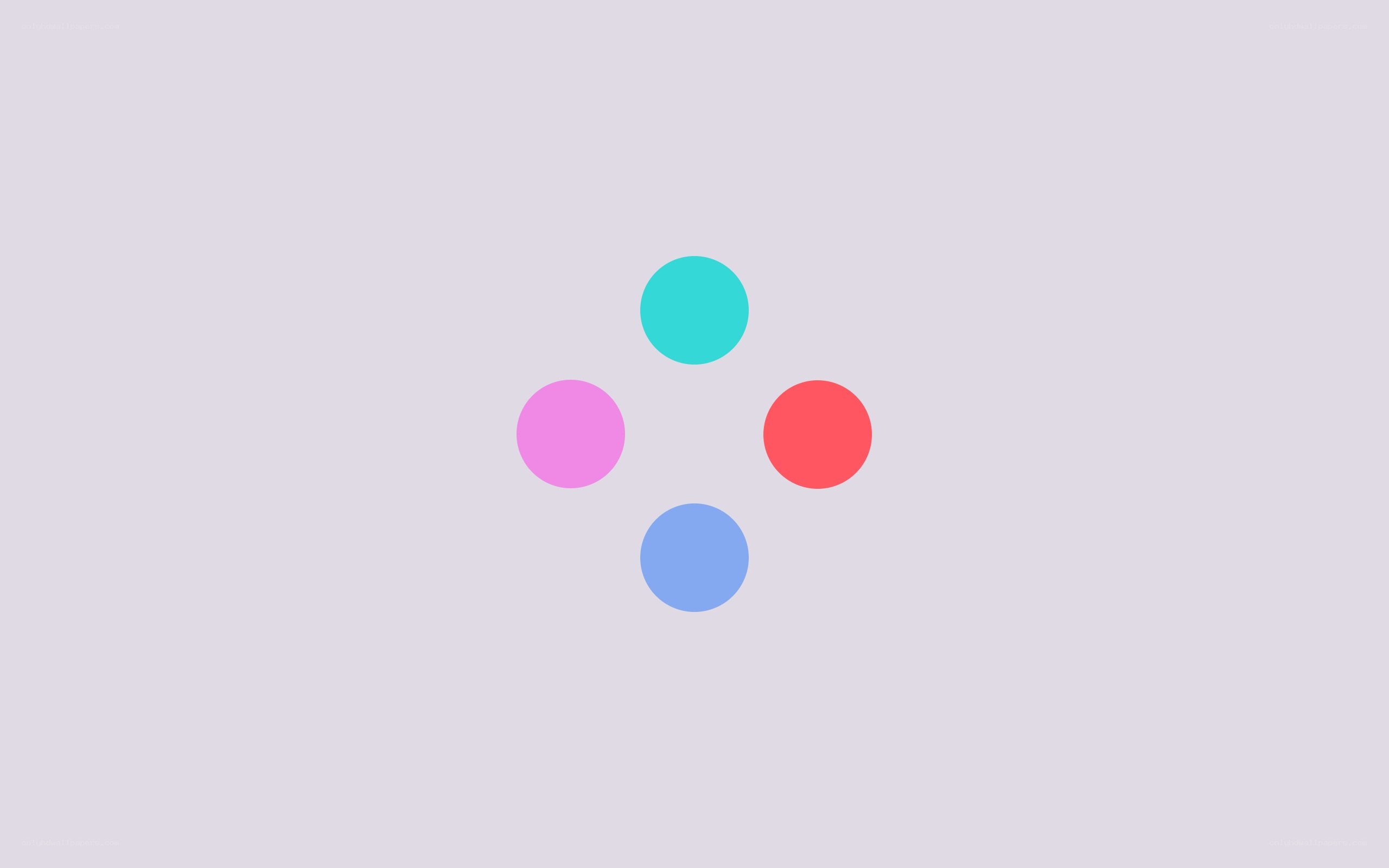 four colored circles