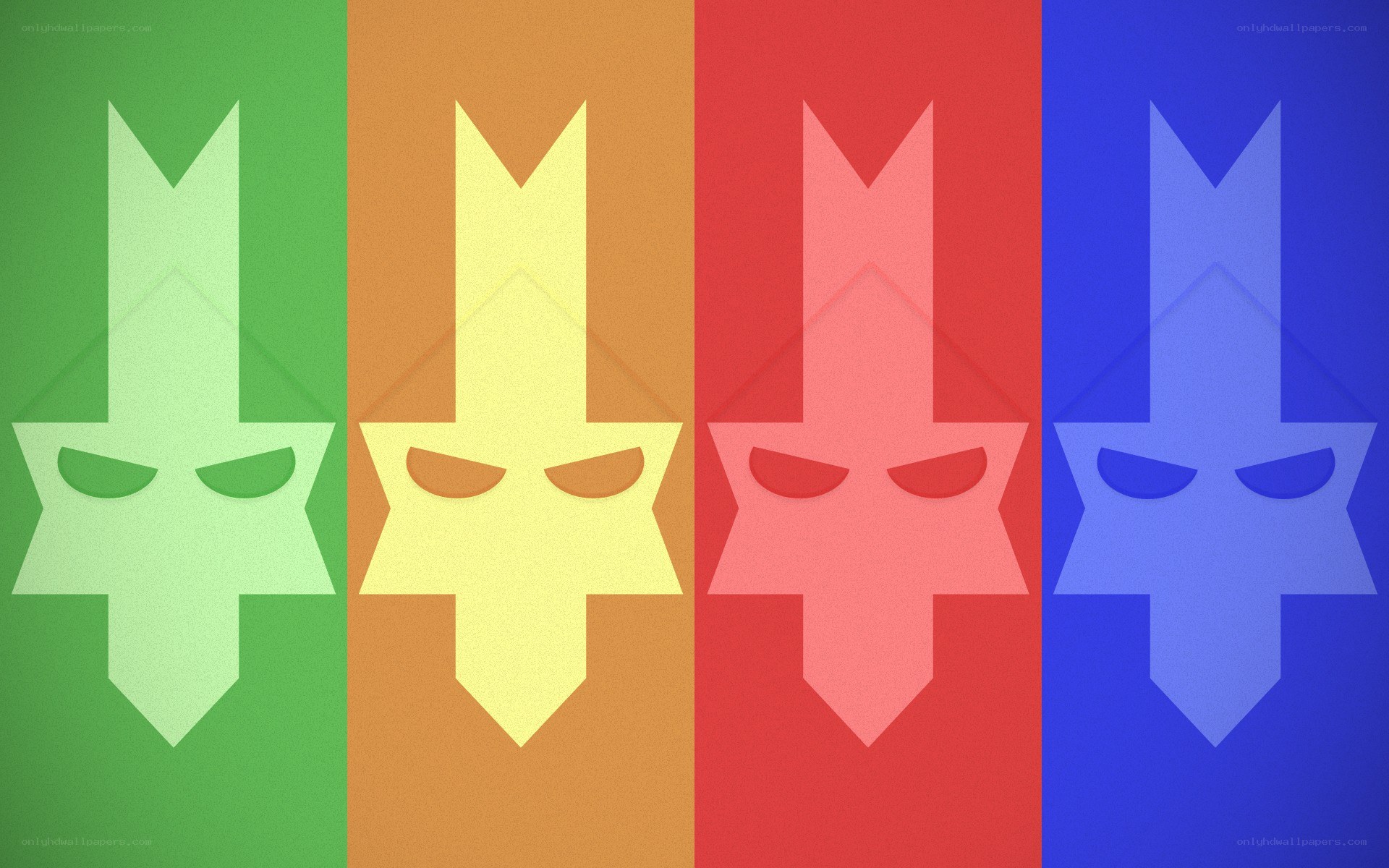 four colored mask icons