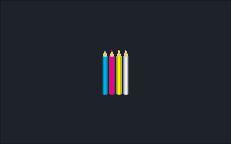Four Colored Pencils — Blue