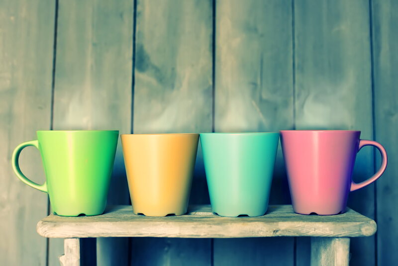 Four Colorful Mugs