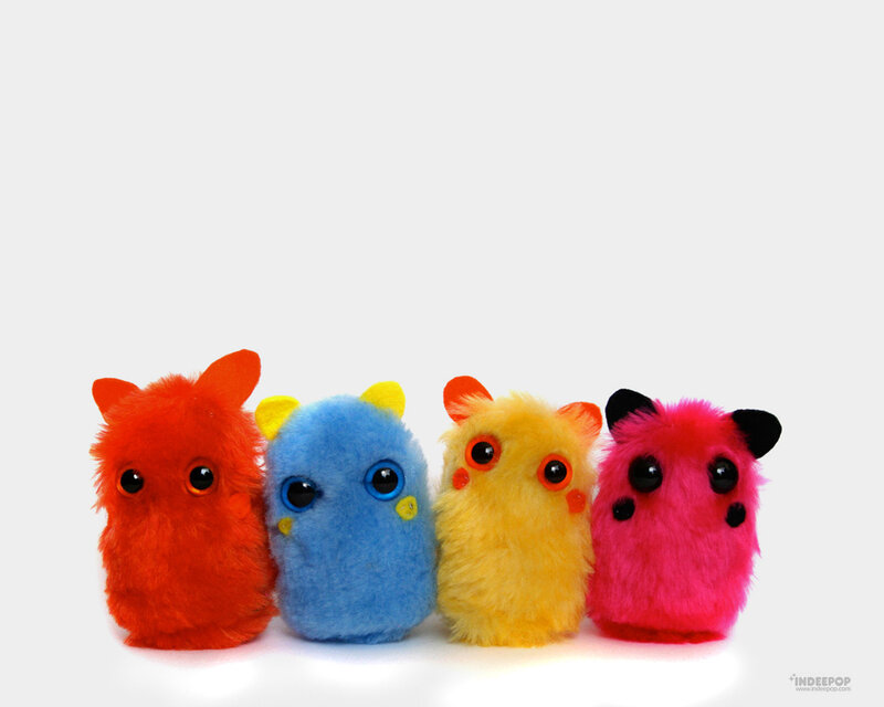 Four Colorful Plush Toys