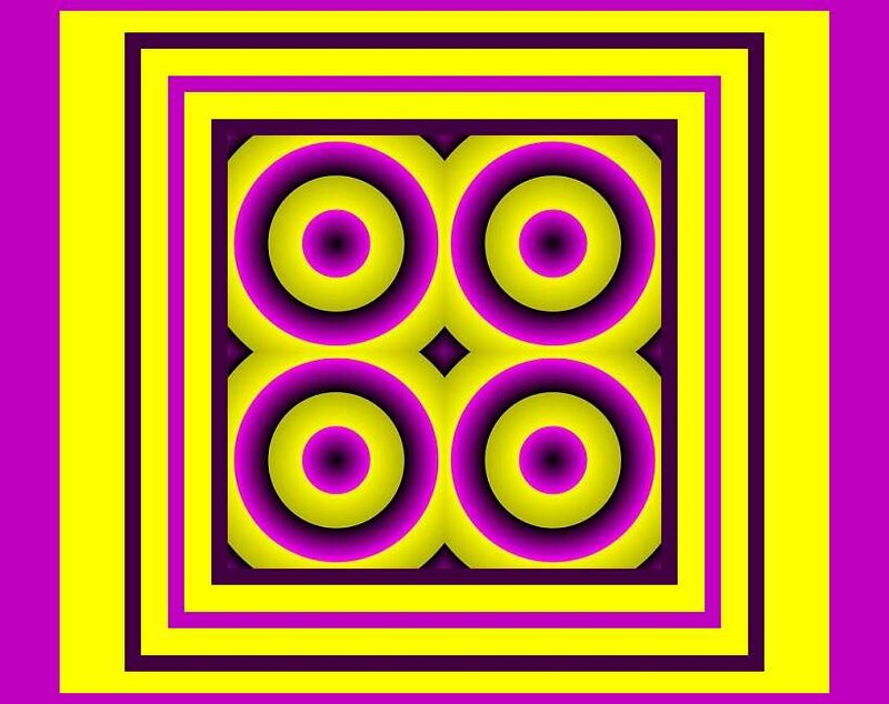 Four Concentric Circles — Yellow