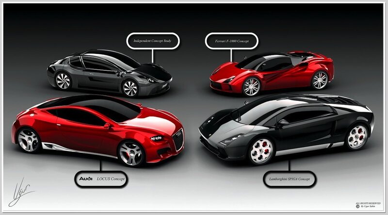 Four Concept Cars — Red