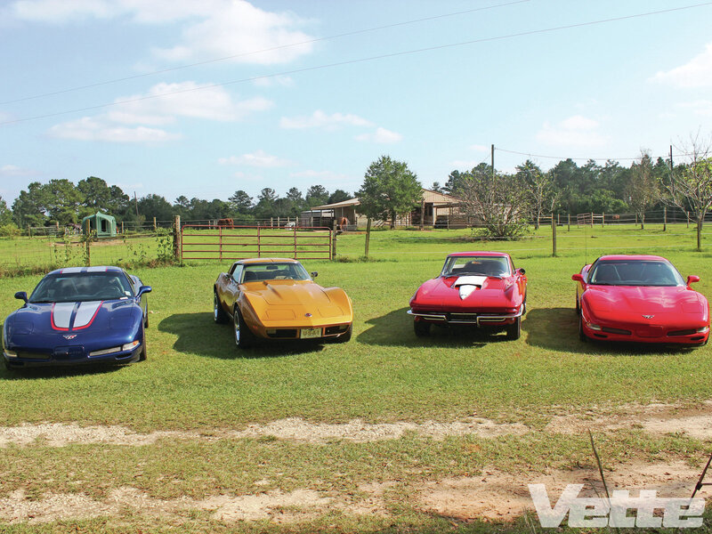 Four Corvette Cars