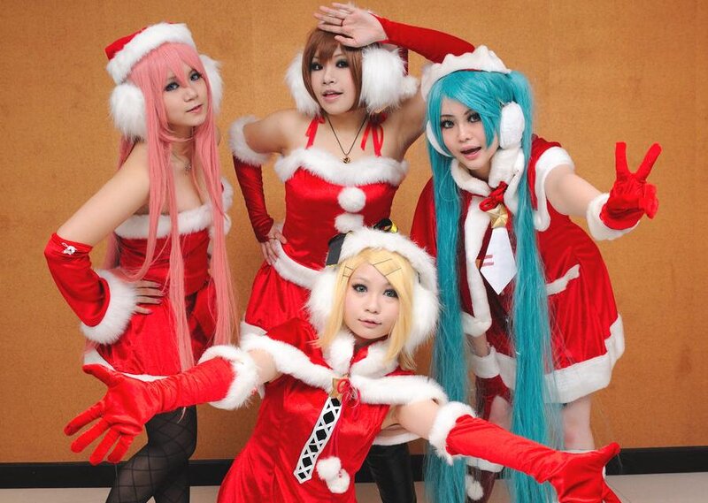 Four Cosplayers in Costumes