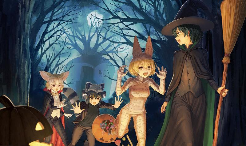 Four Costumed Characters