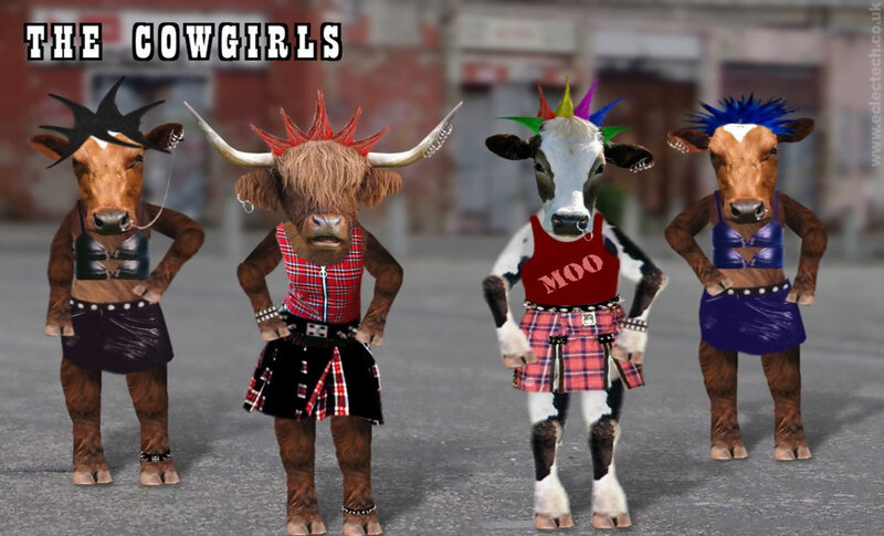 Four Cow Characters