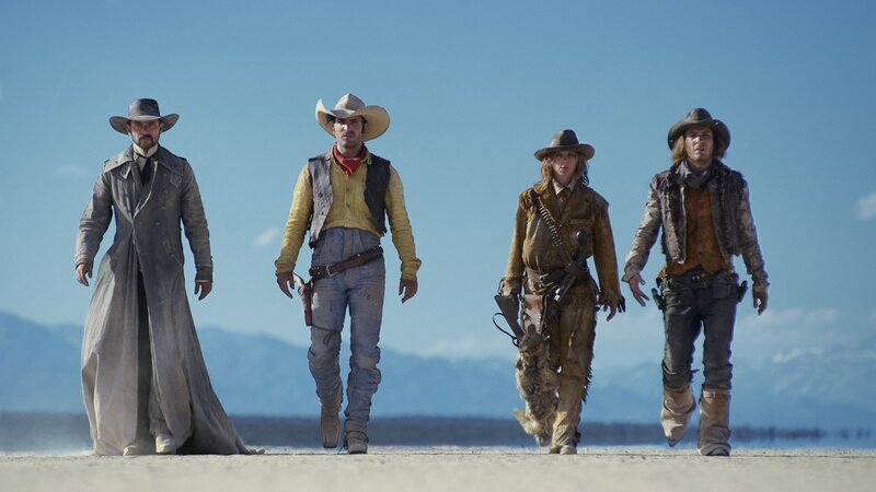 Four Cowboys Walking — Blue