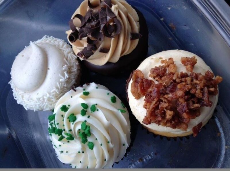 Four Cupcakes in Container