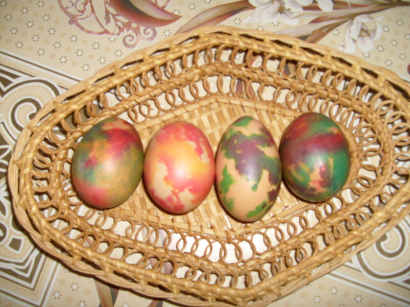 Four Decorated Eggs — Brown