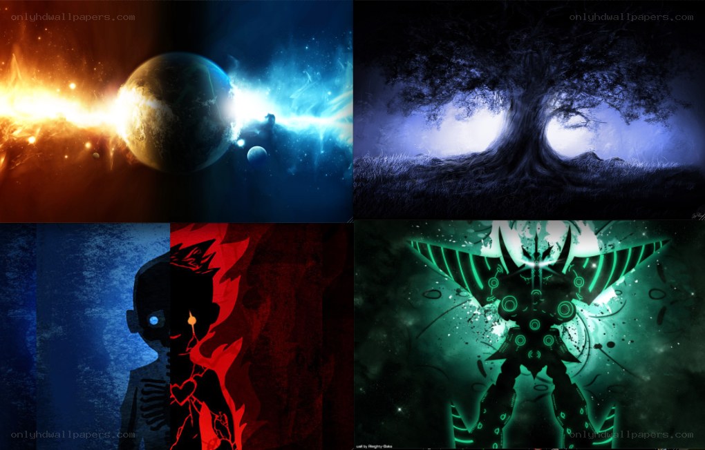 Four digital art wallpapers