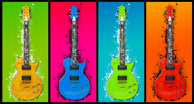 Four Electric Guitars
