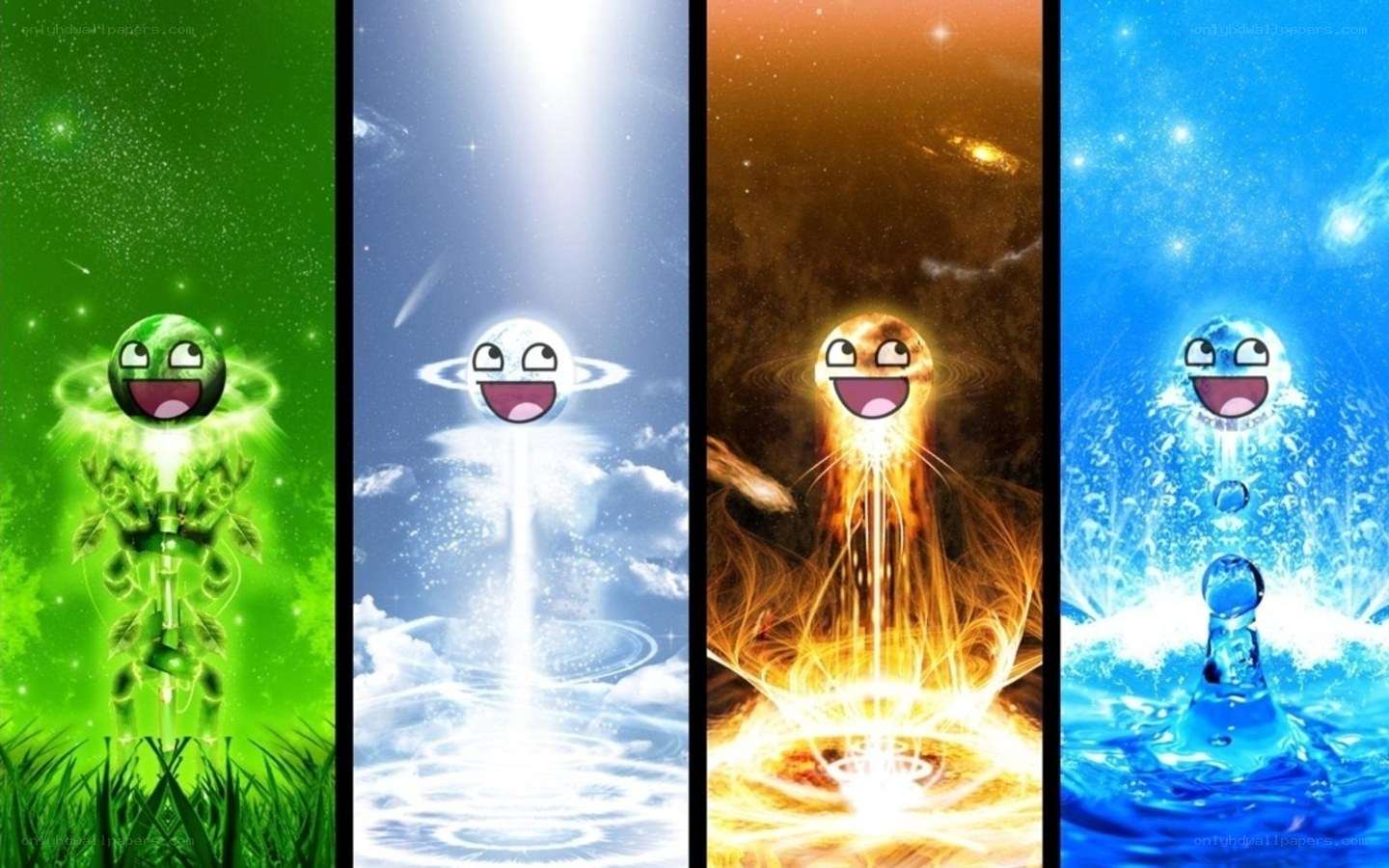 Four elemental beings