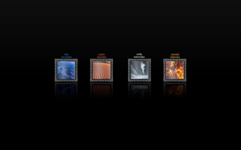 Four elemental icons