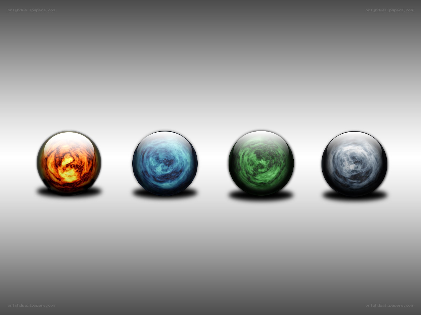 four elemental spheres