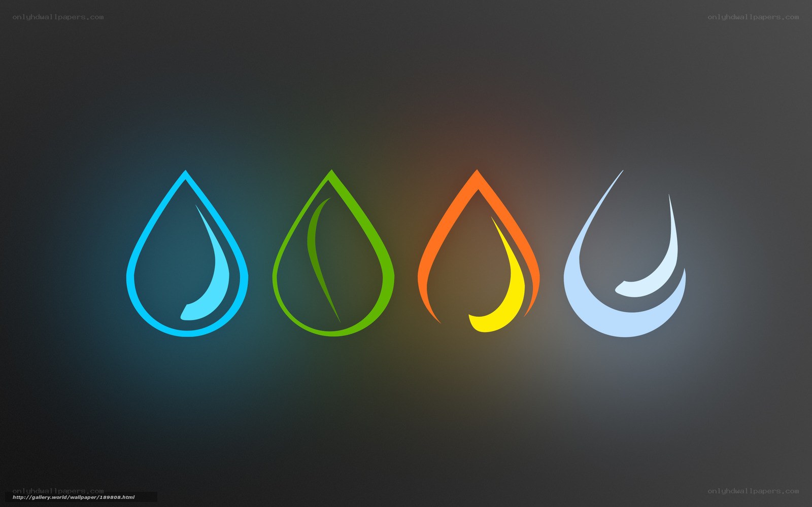 Four elemental symbols