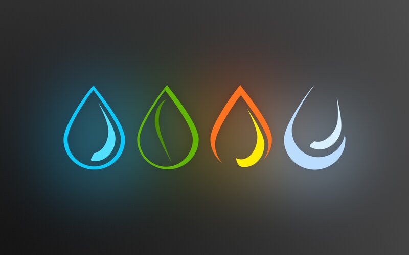 four elemental symbols