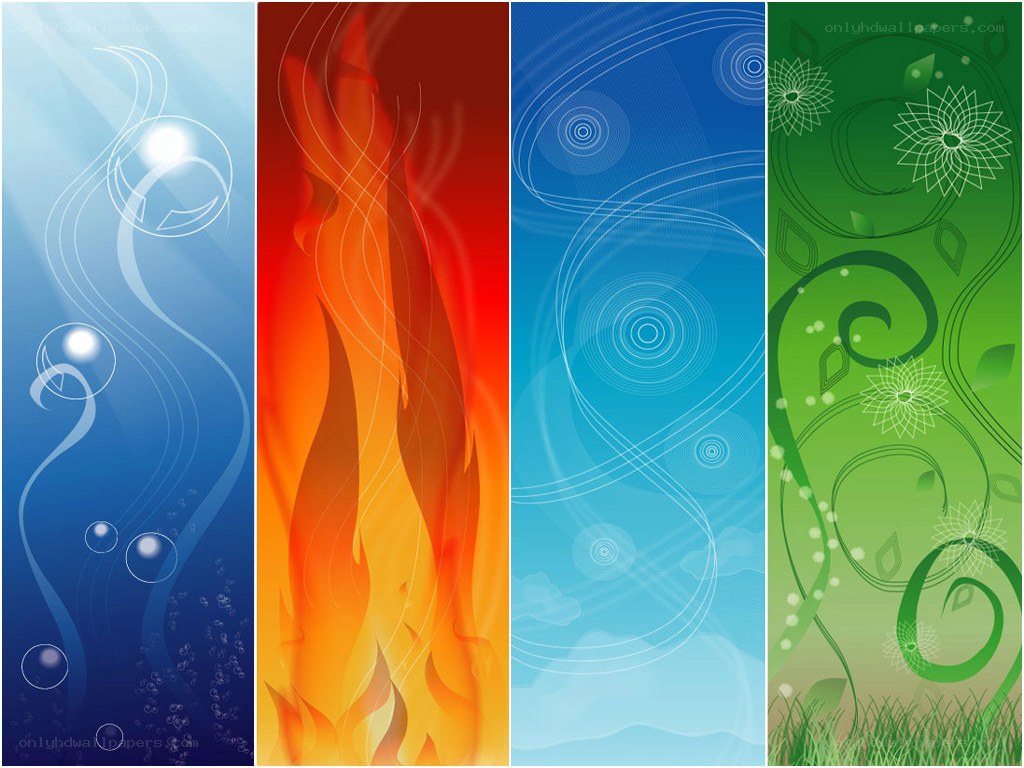 four elements abstract background