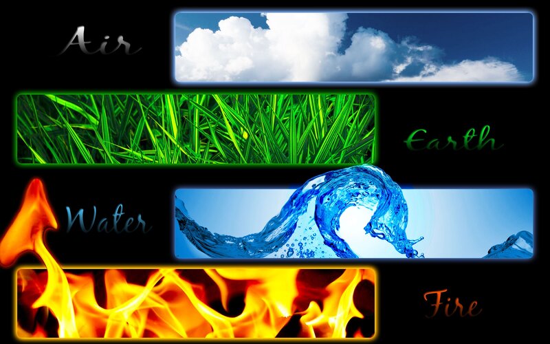 Four elements collage