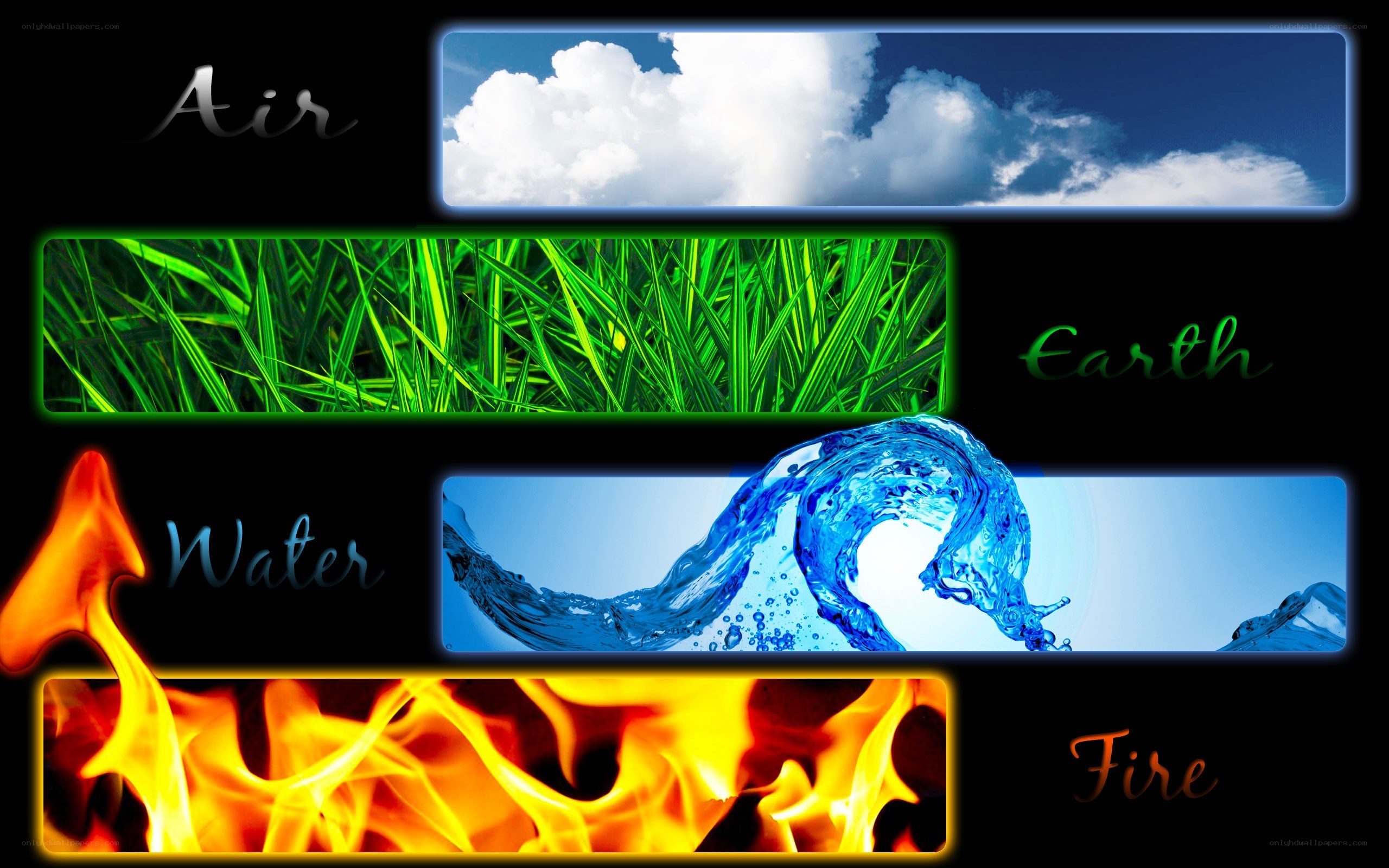 Four elements collage
