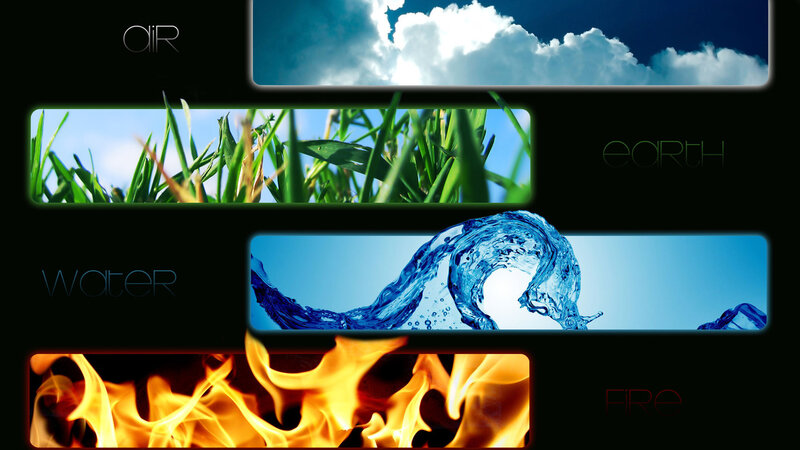 Four Elements Collage — Blue