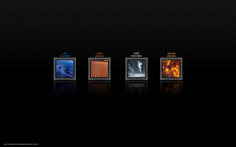 Four elements framed images