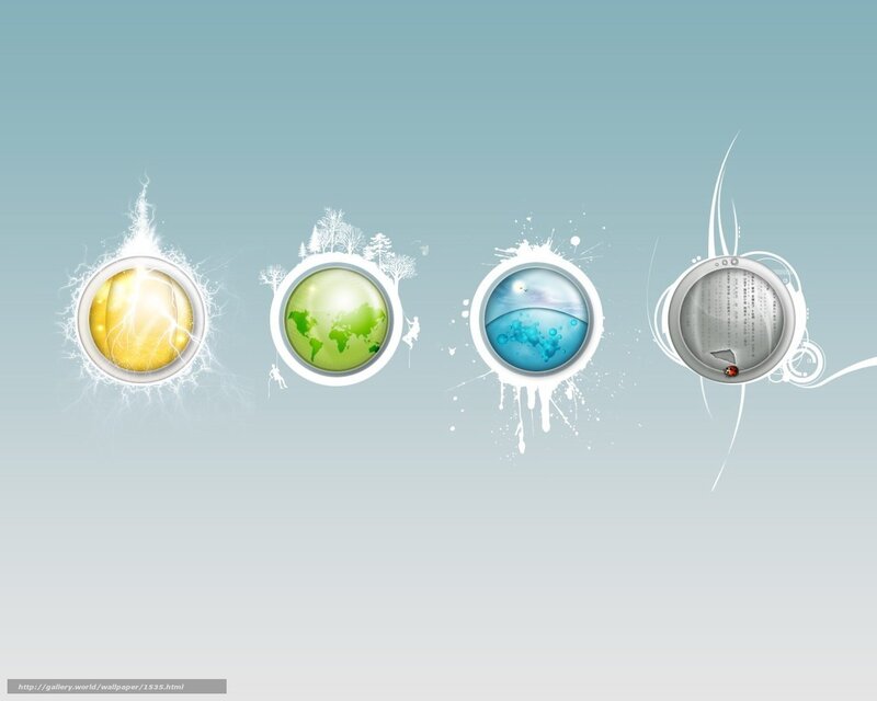 Four elements icons