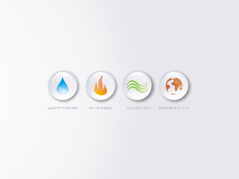 Four Elements Icons — White