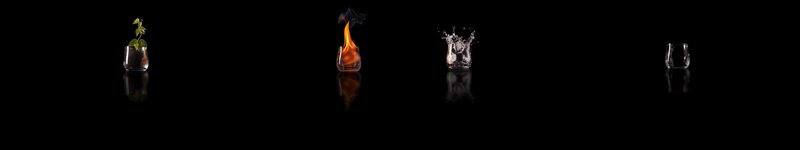 Four Elements in Glasses — Orange