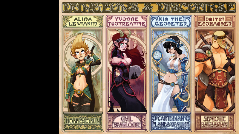 Four Fantasy Characters — Brown