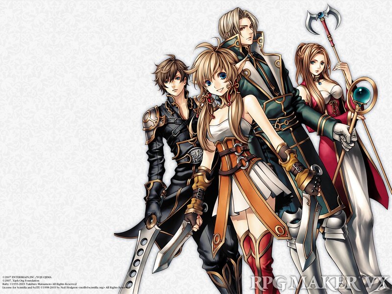 Four Fantasy Characters — White, Dramatic