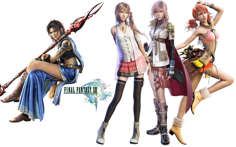 Four Female Characters — Blue