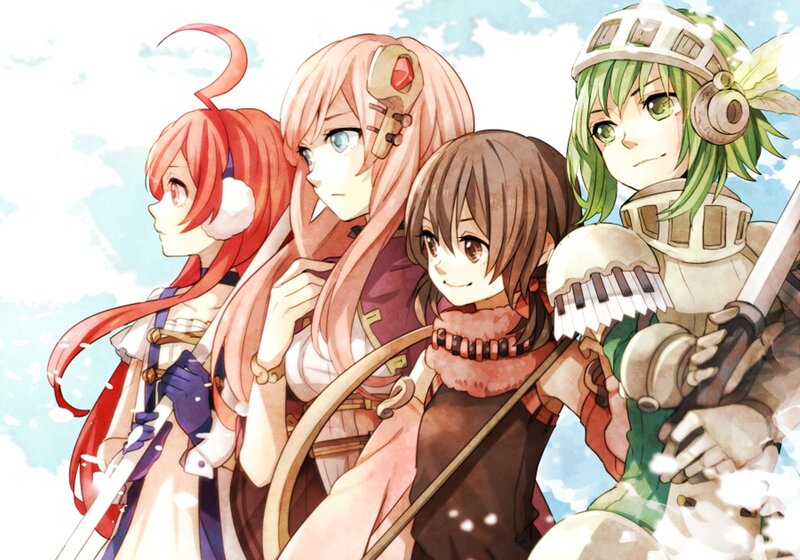 Four Female Characters — Green