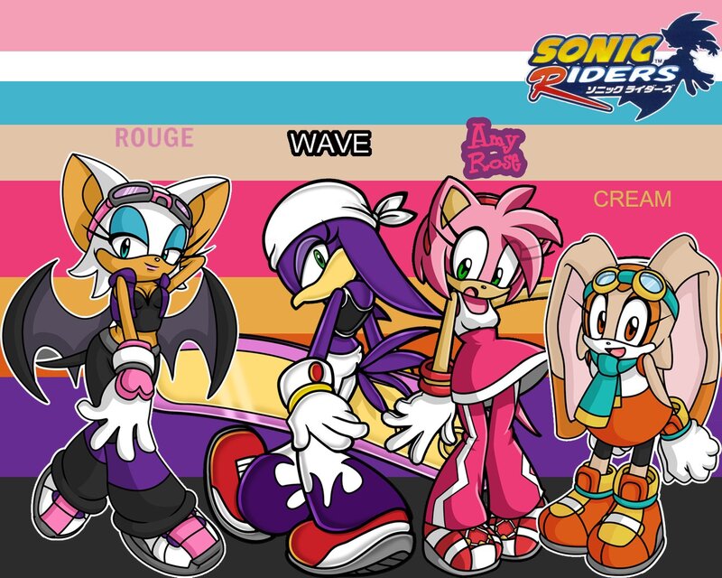 Four Female Characters — Pink, Colorful