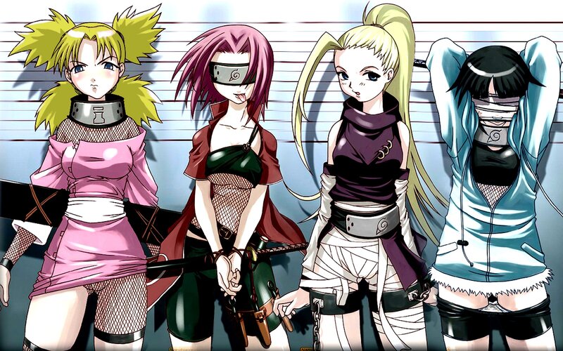 Four Female Characters — Pink, Dramatic, Anime