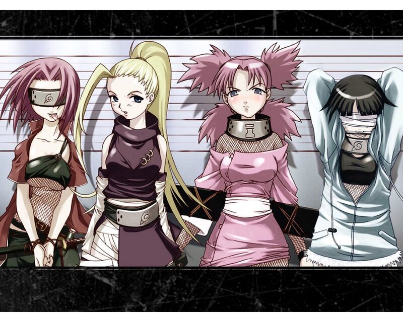 Four Female Characters — Pink, Dramatic, Manga
