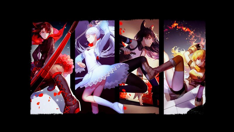 Four Female Characters — Red, Dramatic, Night