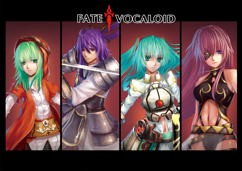 Four Female Characters — Red