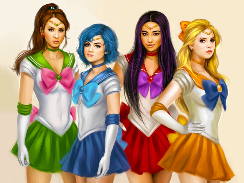 Four Female Characters — White, Confident