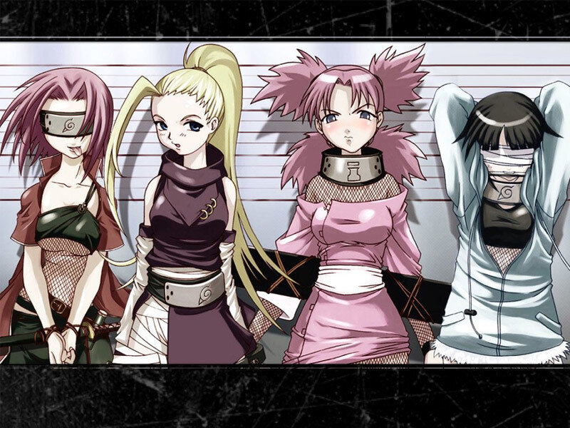Four female ninja characters in a lineup