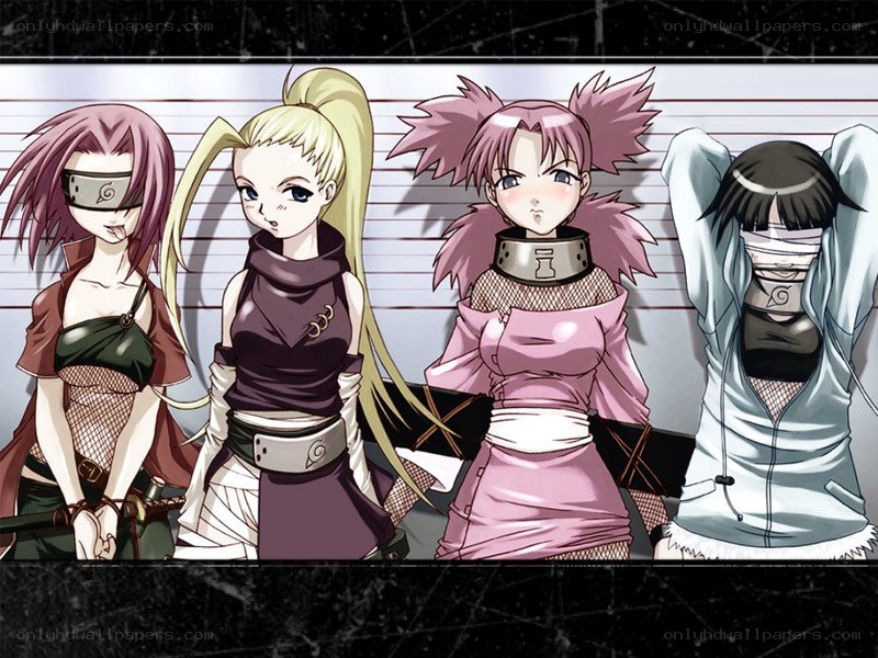 Four female ninja characters in a lineup