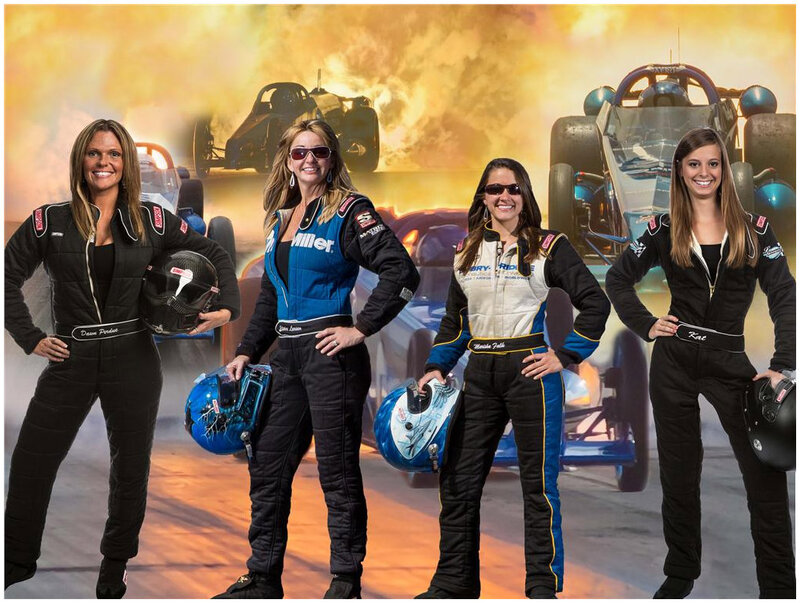 Four Female Race Car Drivers