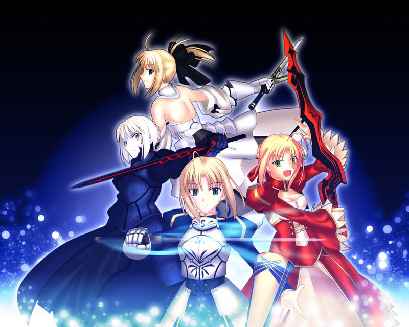 Four Female Warriors — Blue, Dramatic