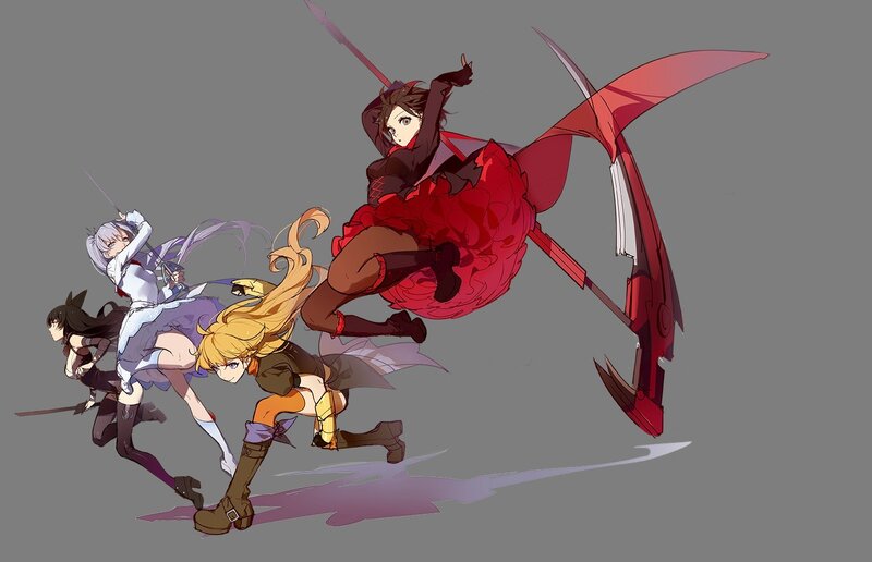 Four Female Warriors — Red, Action, Anime