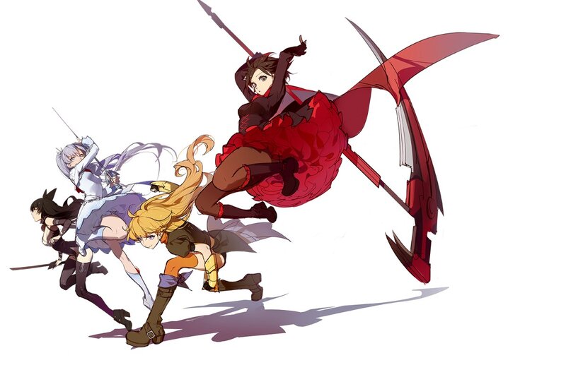 Four Female Warriors — Red, Dynamic