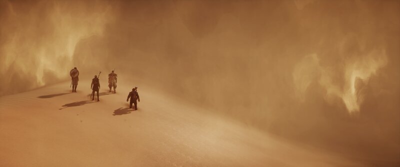 Four Figures in Desert