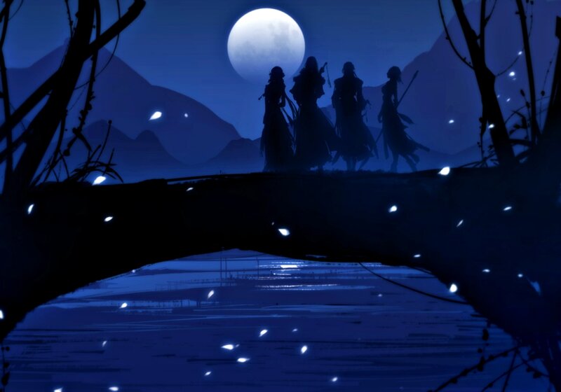 Four Figures on a Bridge